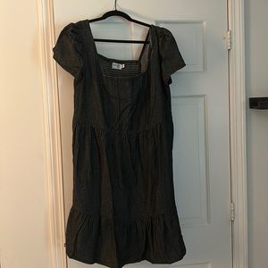 Terra and Sky black denim dress. Size 0x/14w.